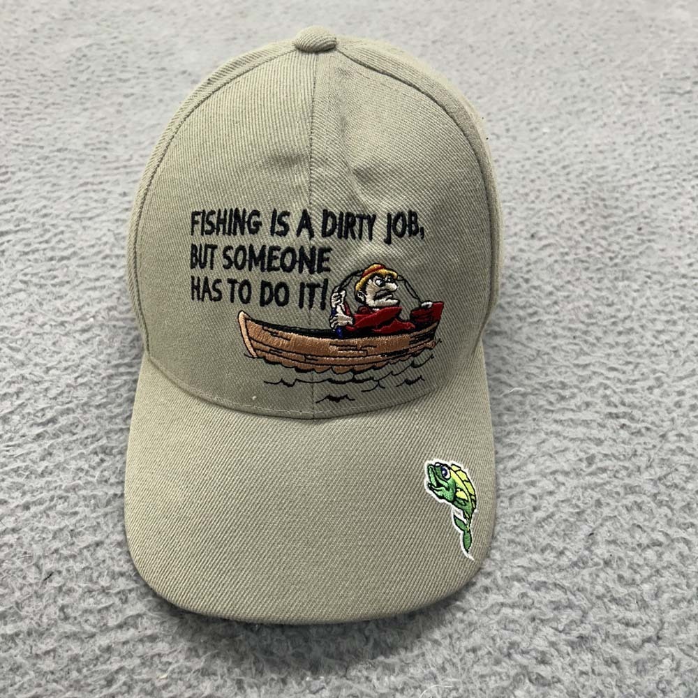 Favorite Fishing Hat Cap Mens One Size Strapback Dirty Job Funny grandpa
